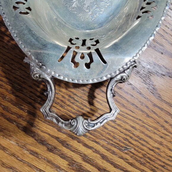 Vintage “N W Mounts” Silver Serving Tray-mid-last century - Picture 5 of 5